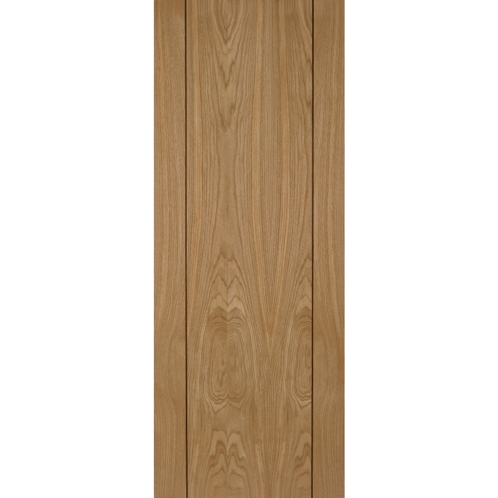 Internal Pre-Finished Oak Vision Door with Walnut Inlay